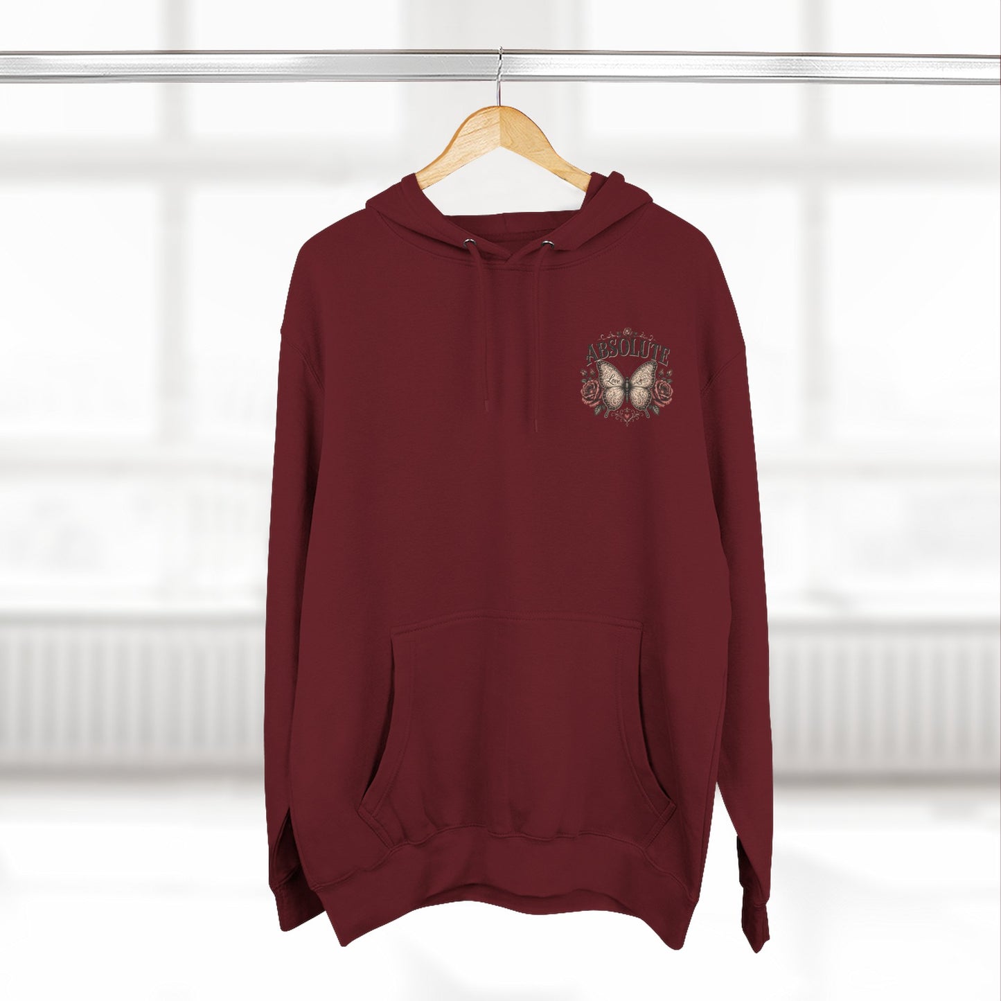 Butterfly & Roses Hoodie — "Absolute" Vintage Floral Graphic