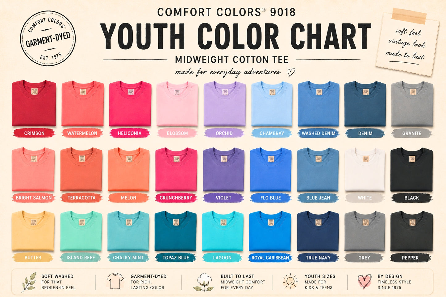 You Can Do Hard Things Youth Comfort Colors Tee