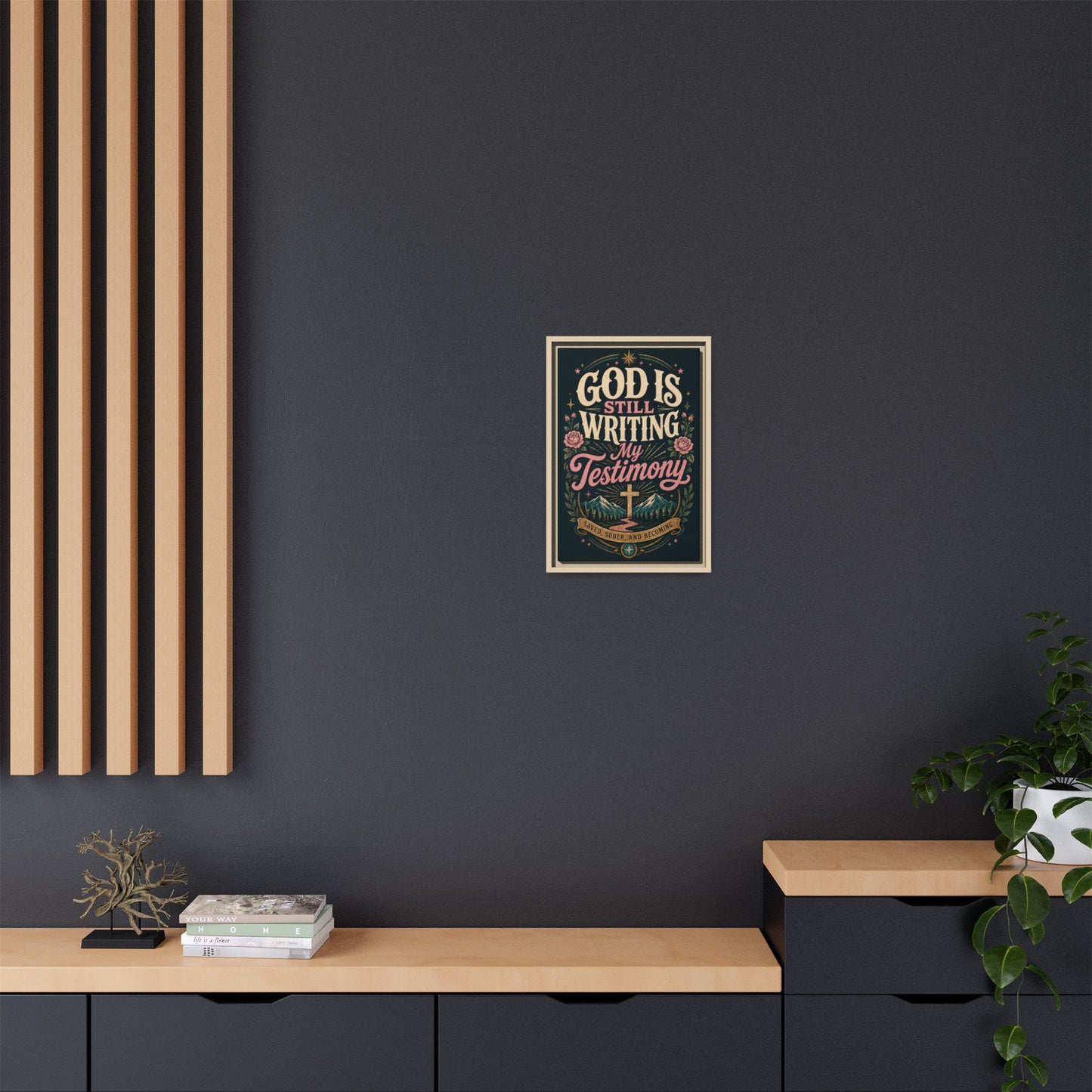God Is Still Writing My Testimony Framed Canvas Print