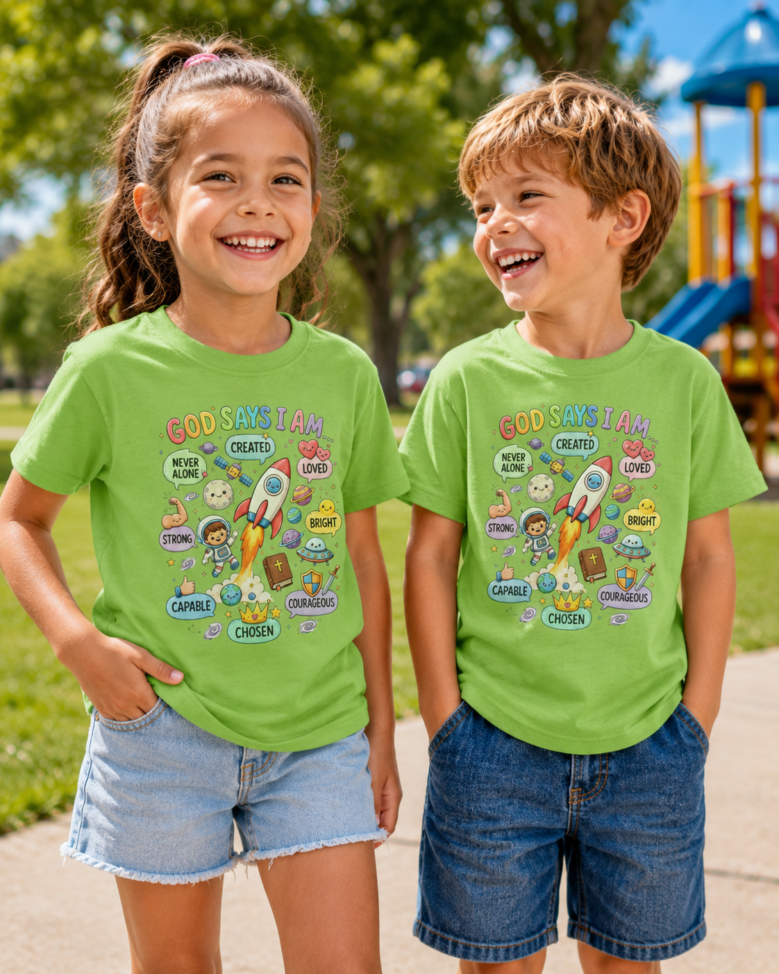 God Says I Am Kids Tee | Christian Youth T-Shirt