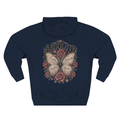 Butterfly & Roses Hoodie — "Absolute" Vintage Floral Graphic