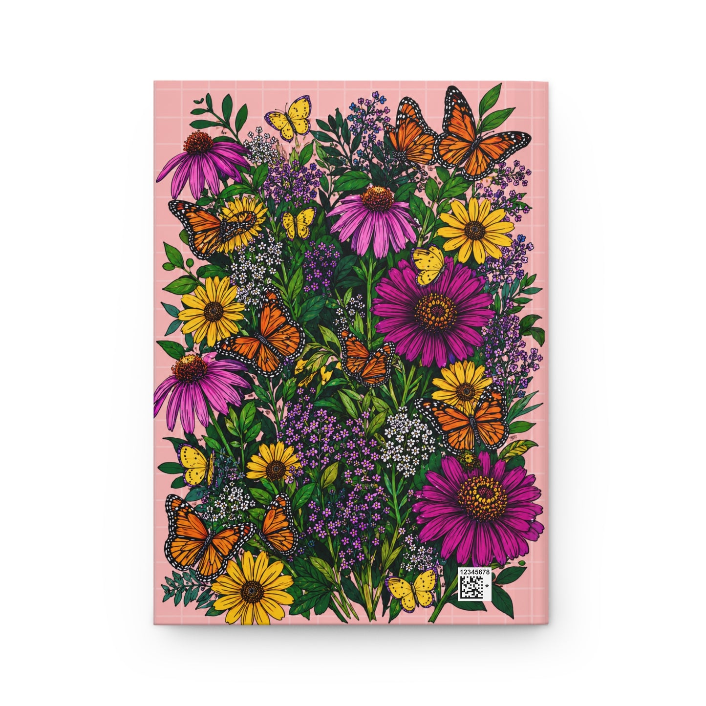Floral Quote Hardcover Journal — "It rained in my mind... look at all the flowers"