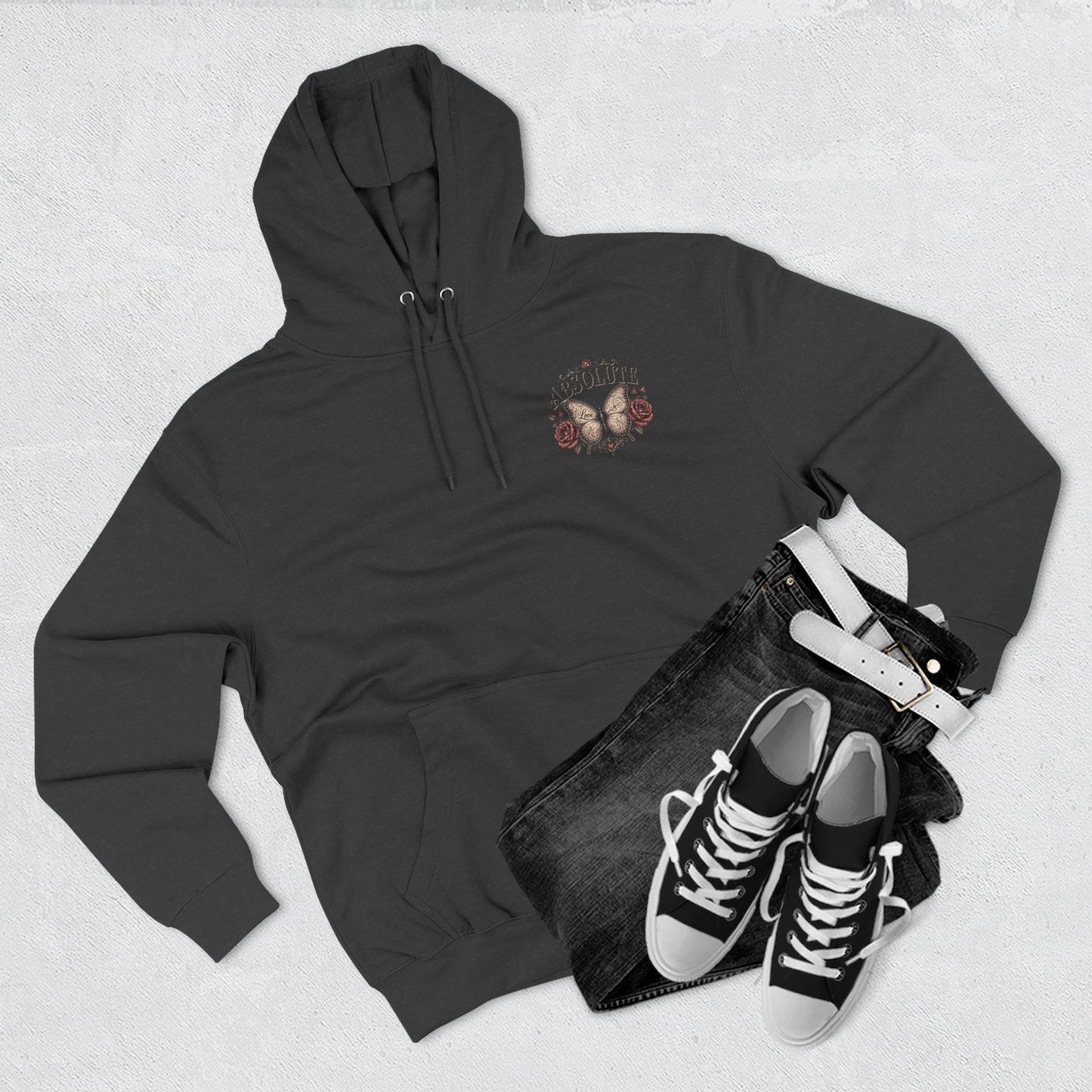 Butterfly & Roses Hoodie — "Absolute" Vintage Floral Graphic