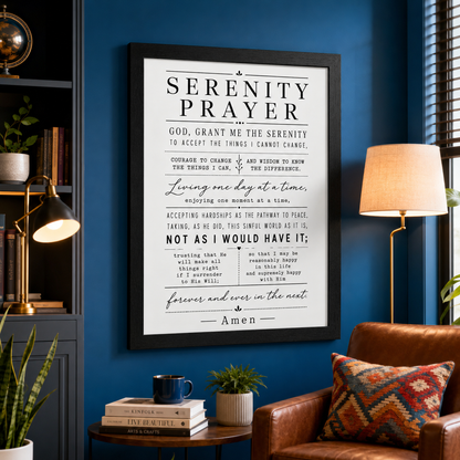 Framed Serenity Prayer Wall Art