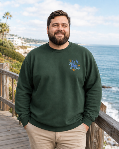 When You Go Through Deep Waters Crewneck Sweatshirt | Isaiah 43:2 Christian Faith Sweatshirt