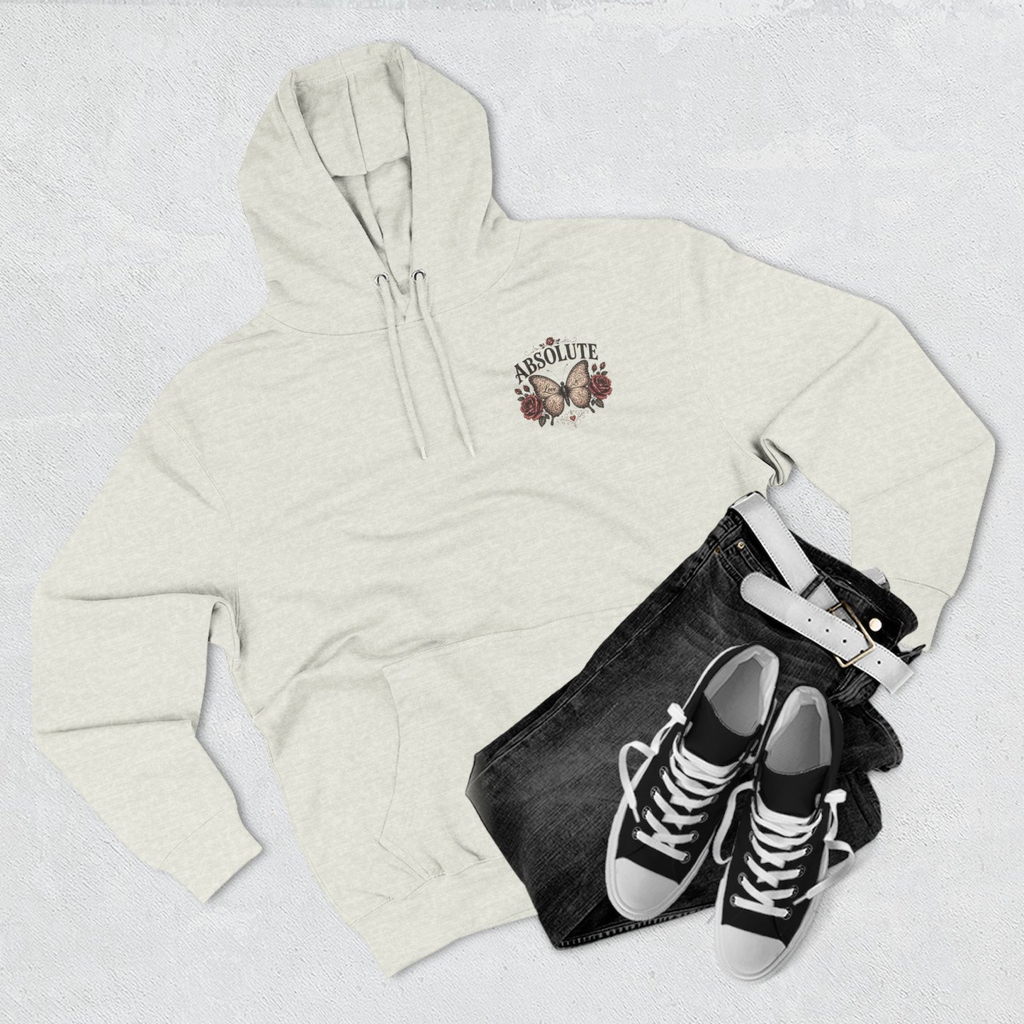 Butterfly & Roses Hoodie — "Absolute" Vintage Floral Graphic
