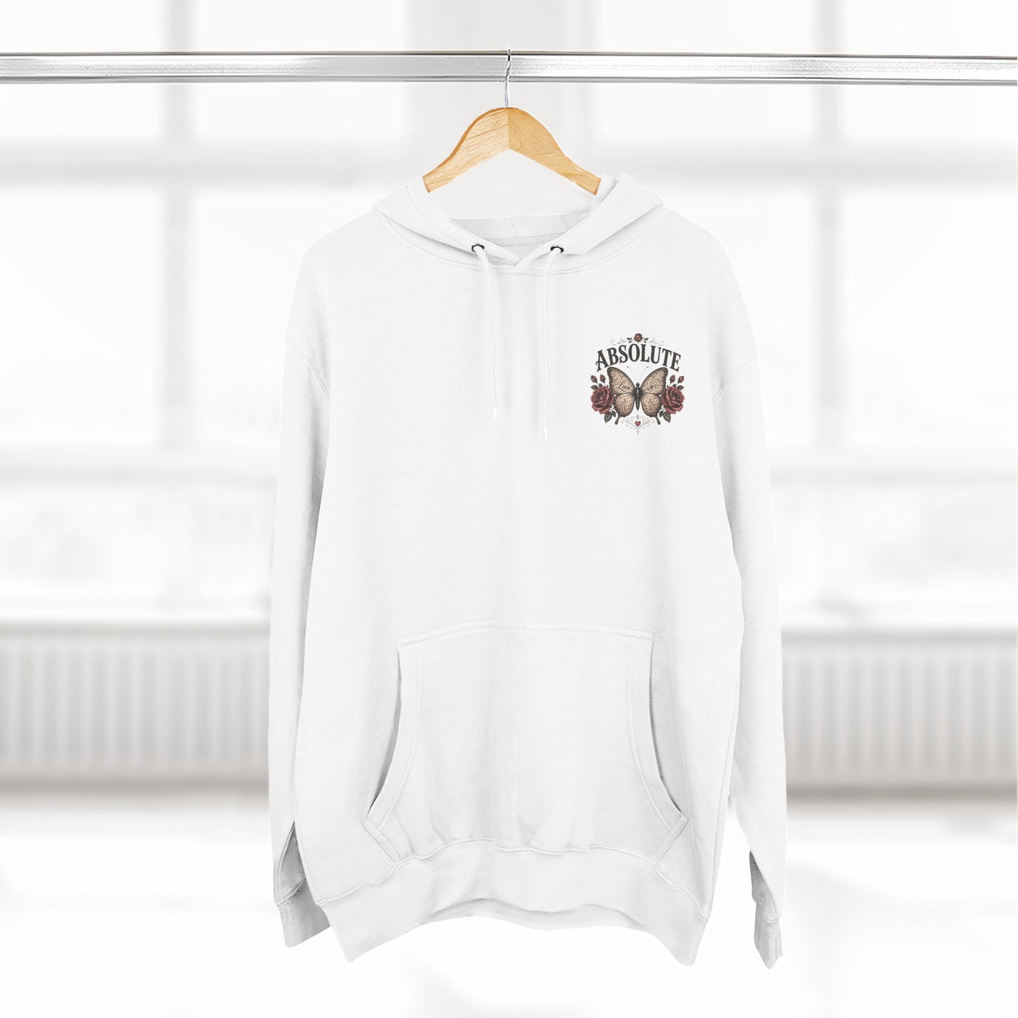 Butterfly & Roses Hoodie — "Absolute" Vintage Floral Graphic