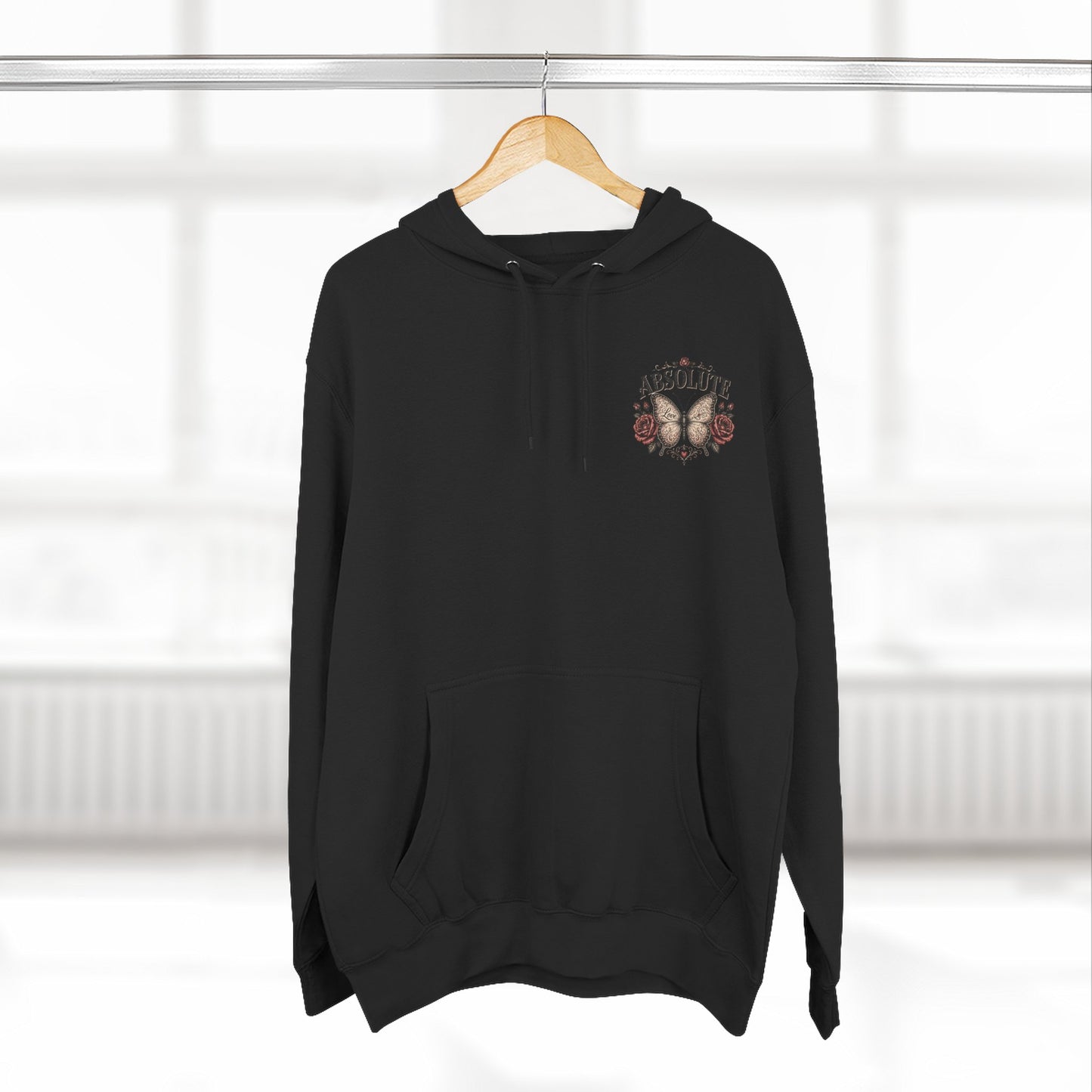 Butterfly & Roses Hoodie — "Absolute" Vintage Floral Graphic