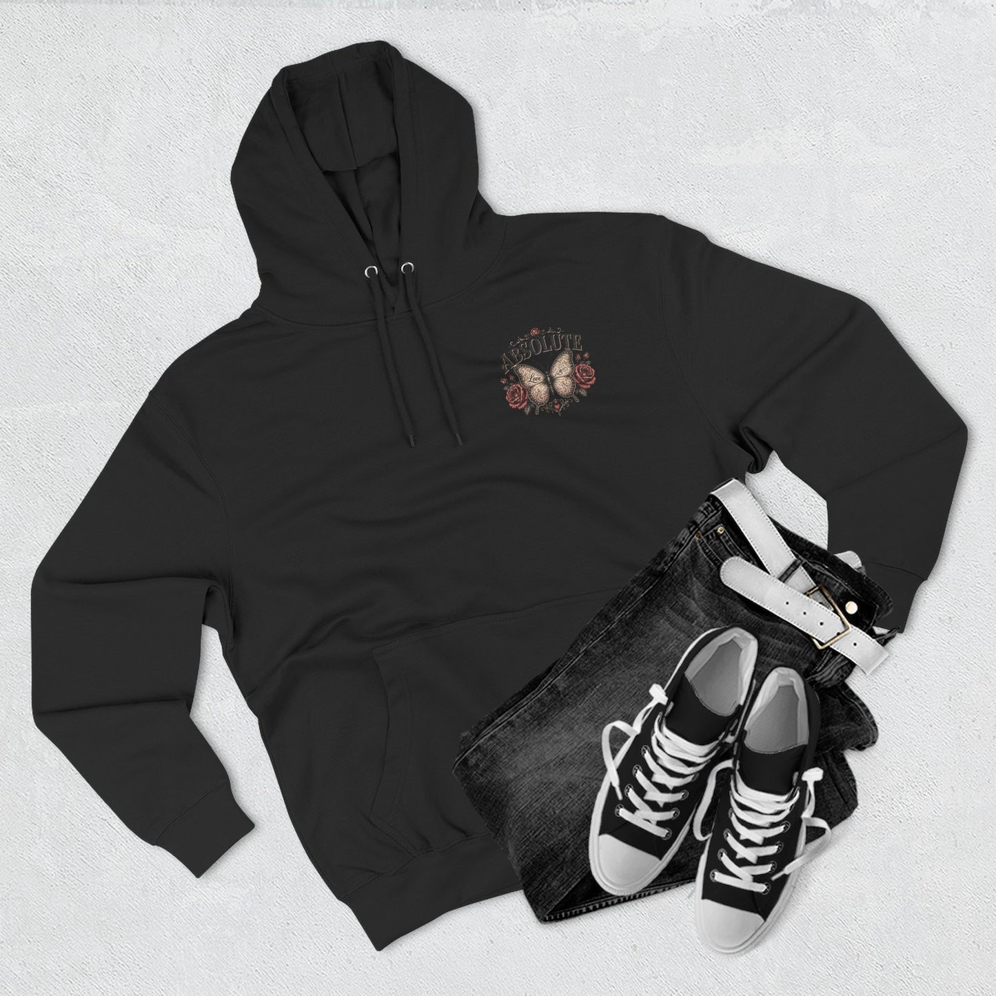 Butterfly & Roses Hoodie — "Absolute" Vintage Floral Graphic