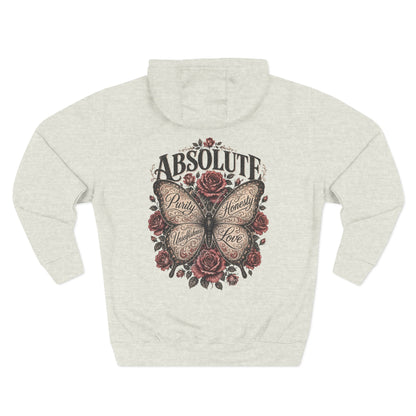 Butterfly & Roses Hoodie — "Absolute" Vintage Floral Graphic