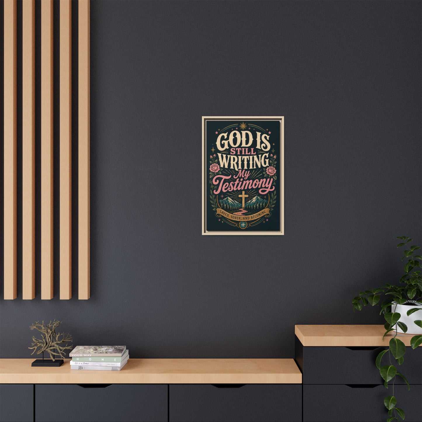 God Is Still Writing My Testimony Framed Canvas Print