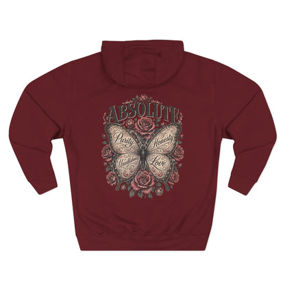 Butterfly & Roses Hoodie — "Absolute" Vintage Floral Graphic