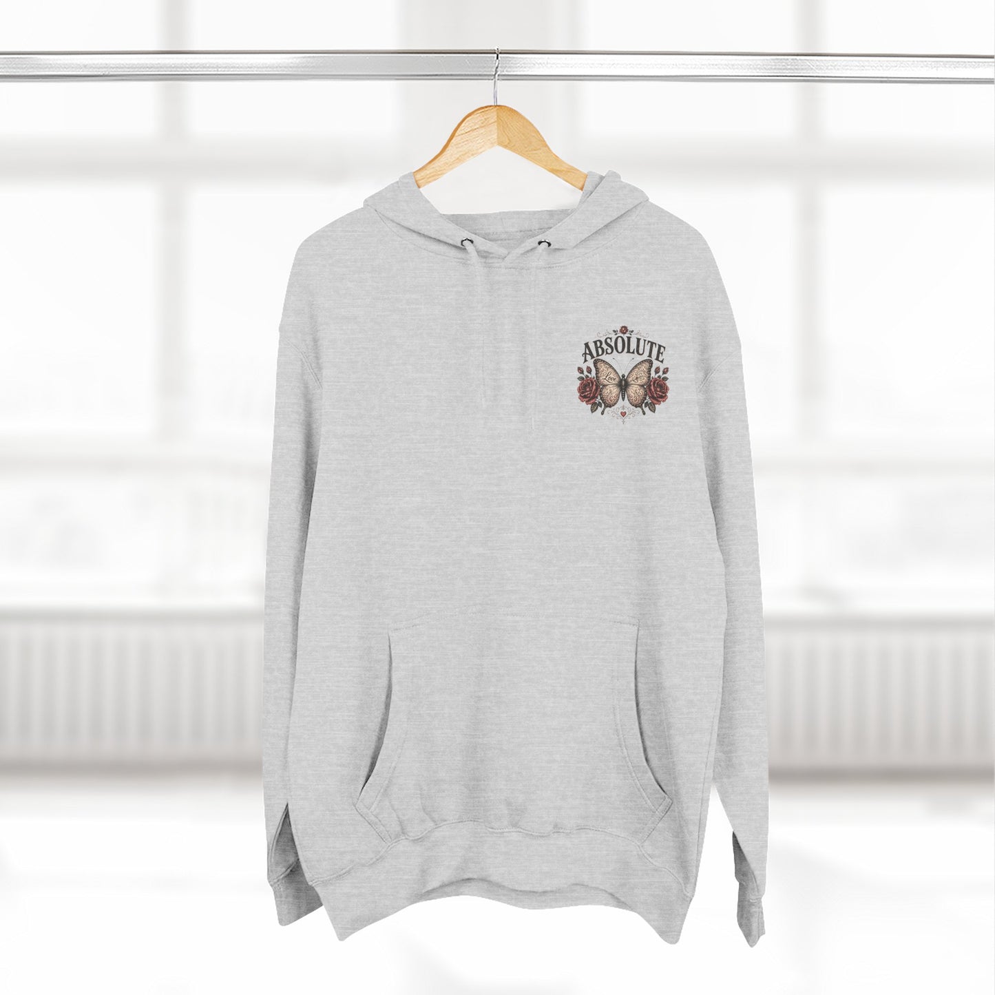 Butterfly & Roses Hoodie — "Absolute" Vintage Floral Graphic