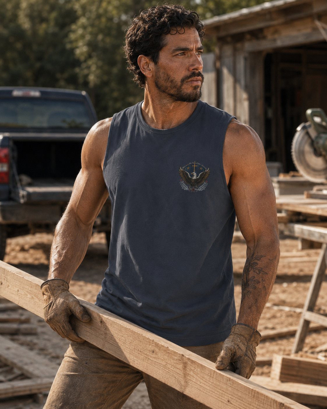 Redeemed, Recovered, Free Men’s Muscle Tank