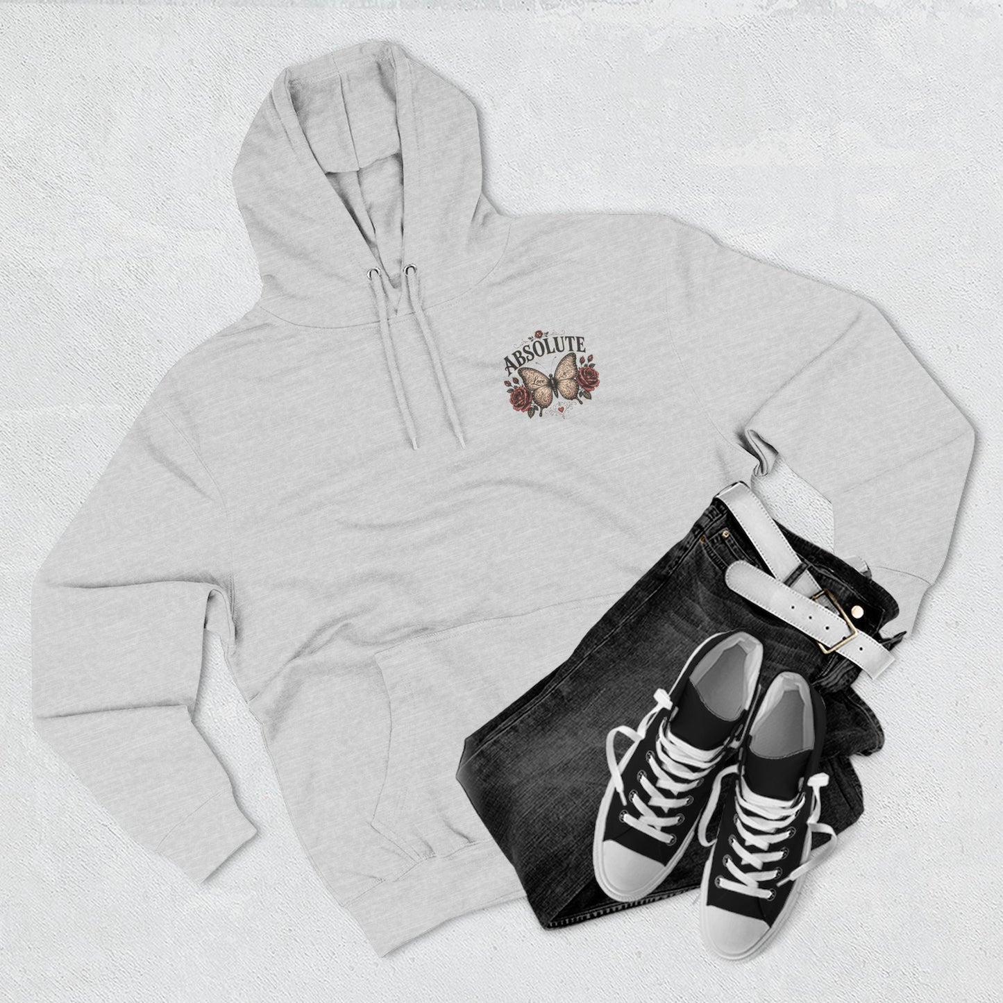Butterfly & Roses Hoodie — "Absolute" Vintage Floral Graphic