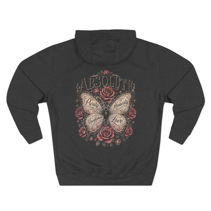Butterfly & Roses Hoodie — "Absolute" Vintage Floral Graphic