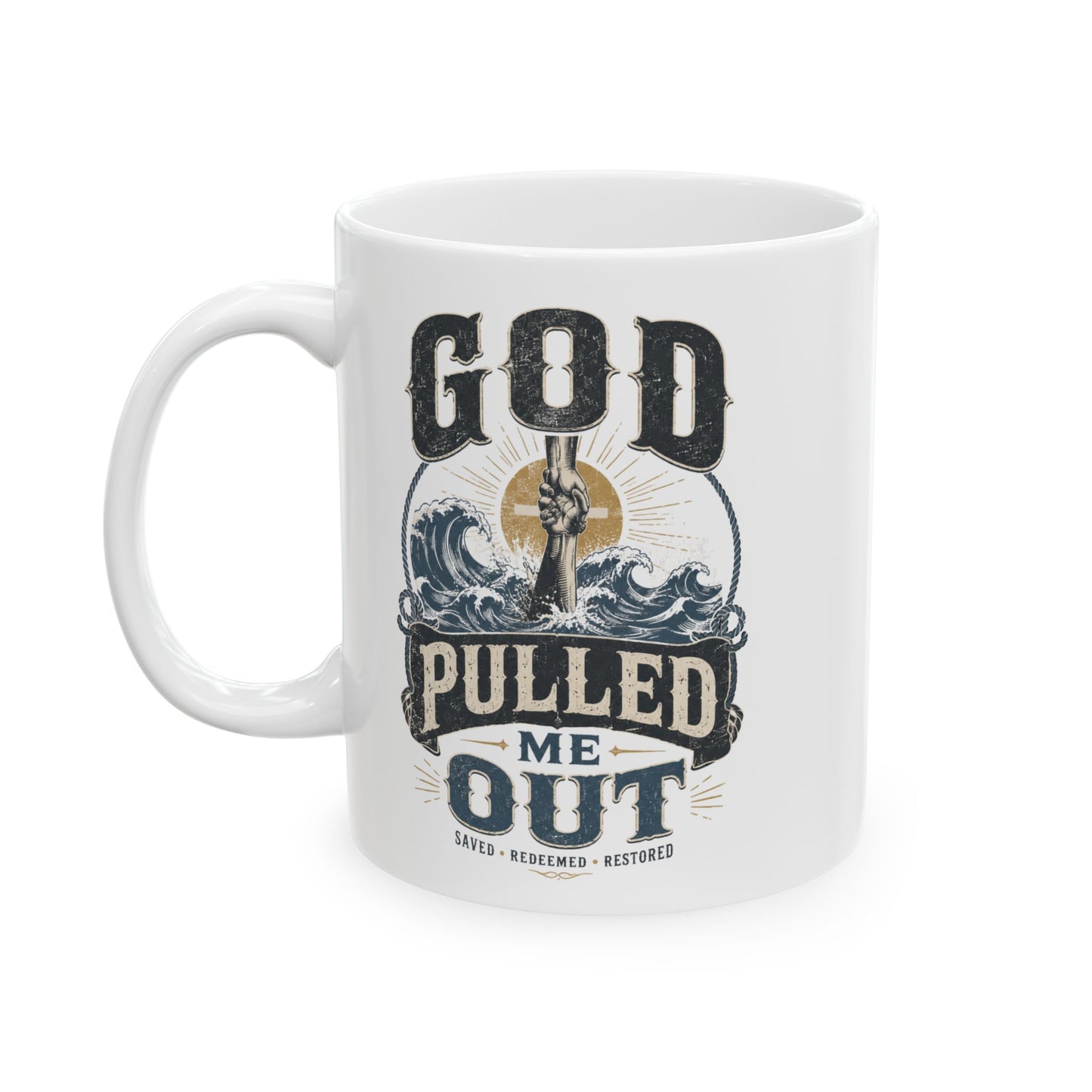 Ceramic Mug — "God Forgive Me, I Pulled Out" Vintage Tattoo Skate Coffee Cup