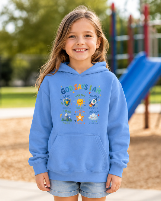 God Says I Am Youth Christian Hoodie