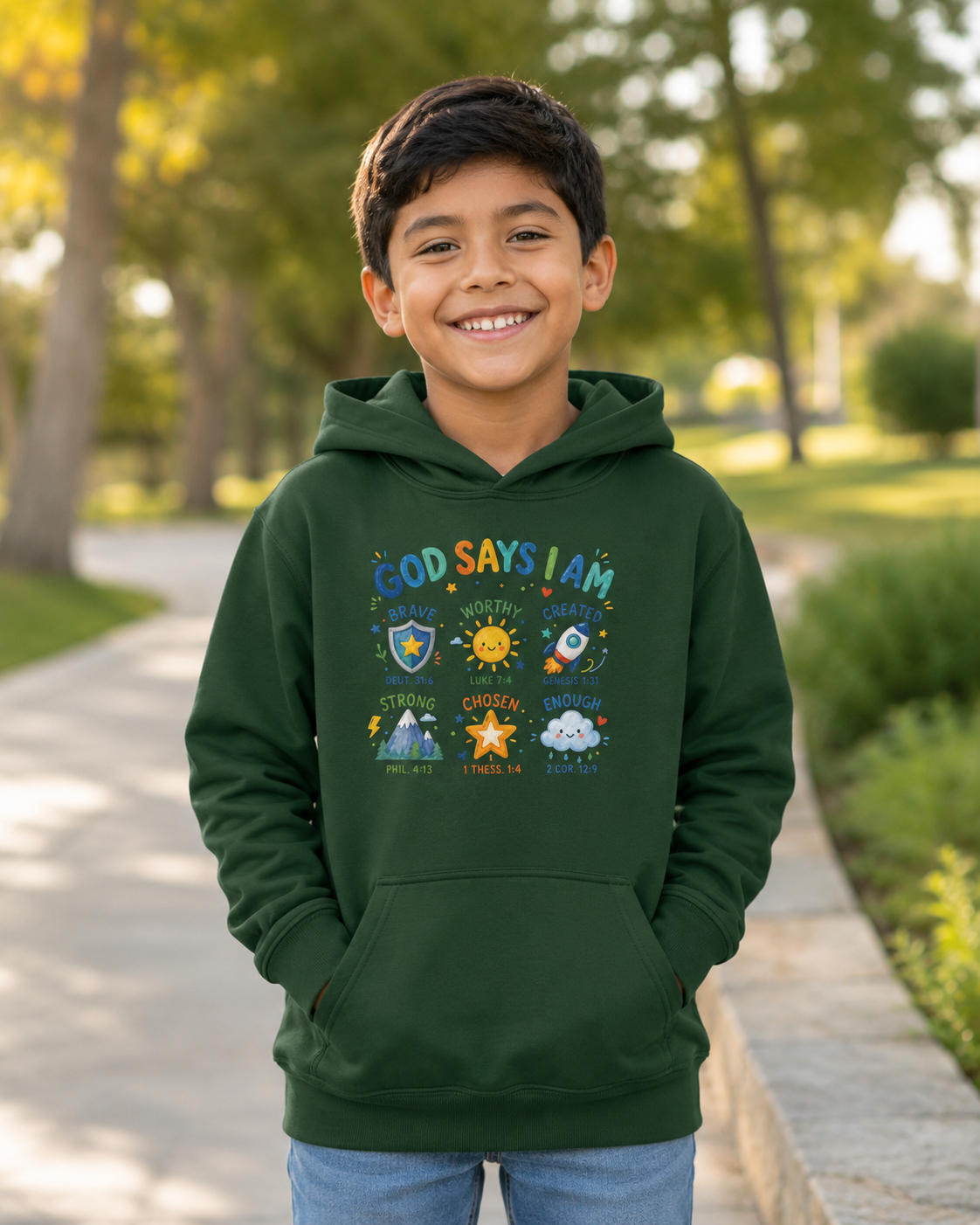God Says I Am Youth Christian Hoodie