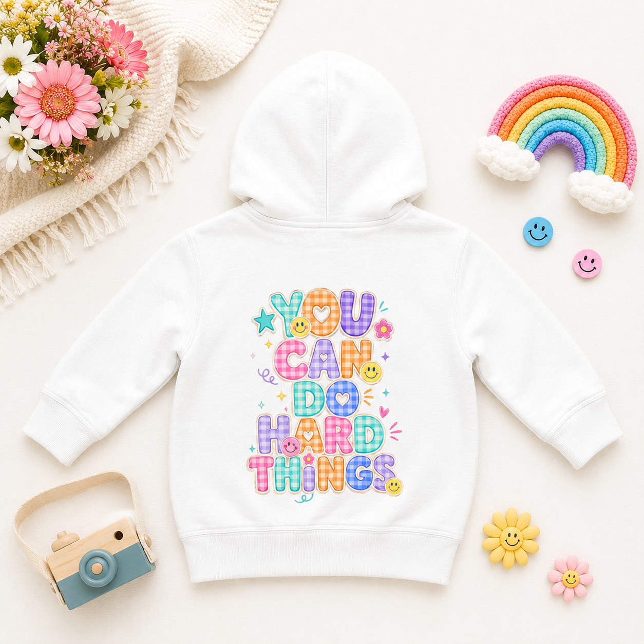 You Can Do Hard Things Toddler Hoodie