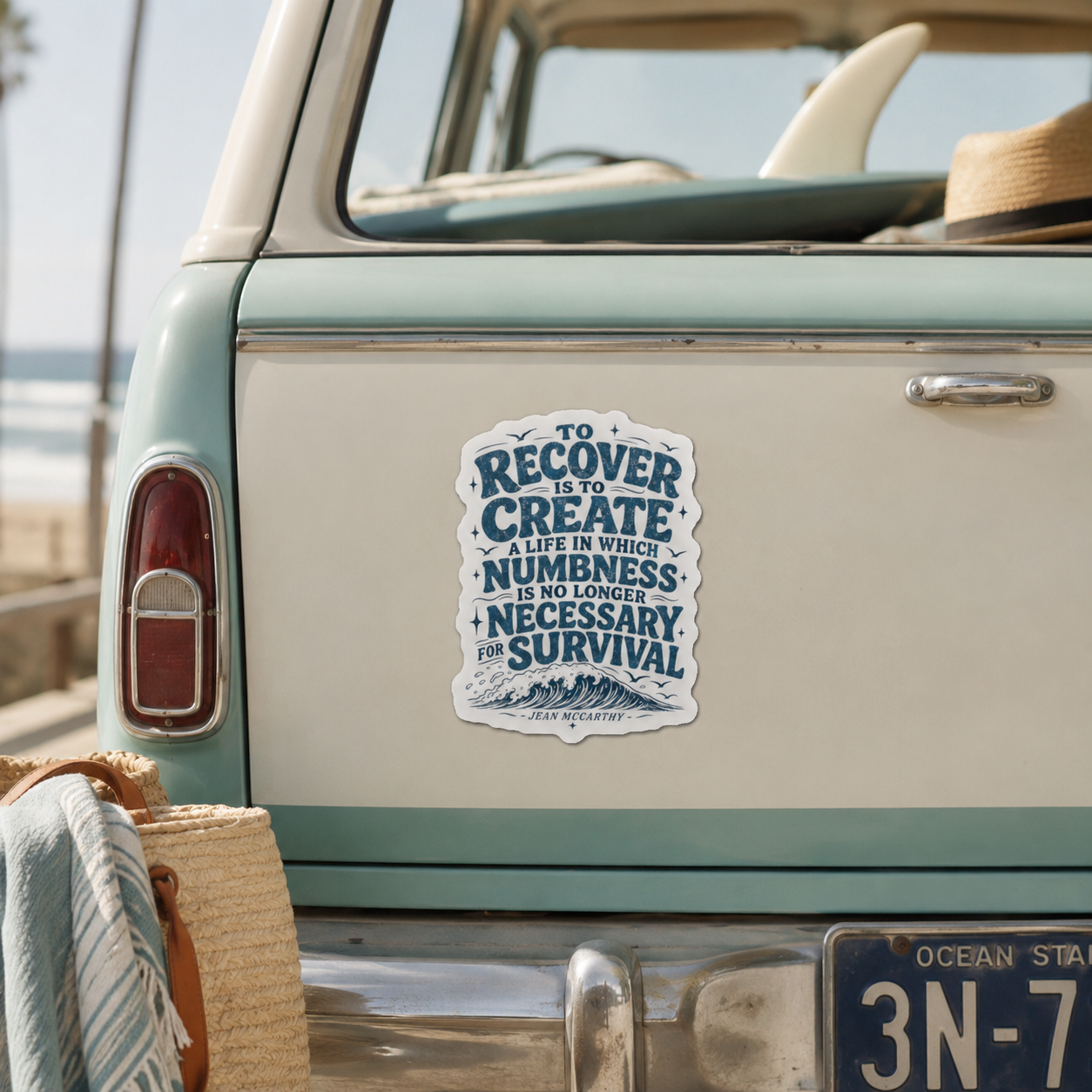 To Recover Is To Create quote Die-Cut Magnet