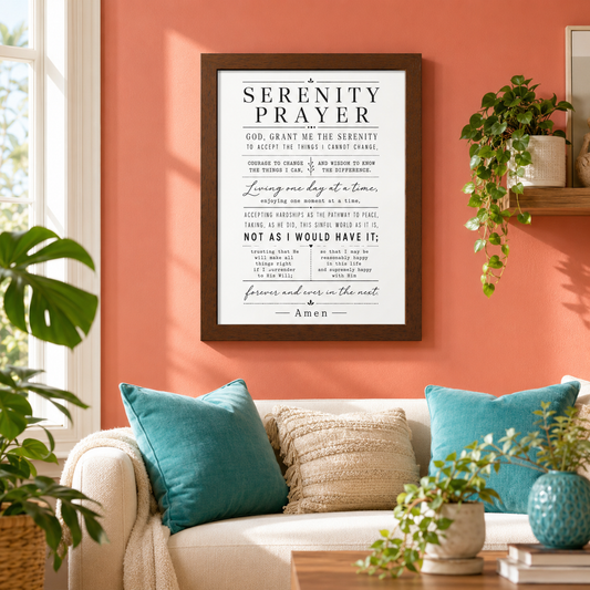 Framed Serenity Prayer Wall Art