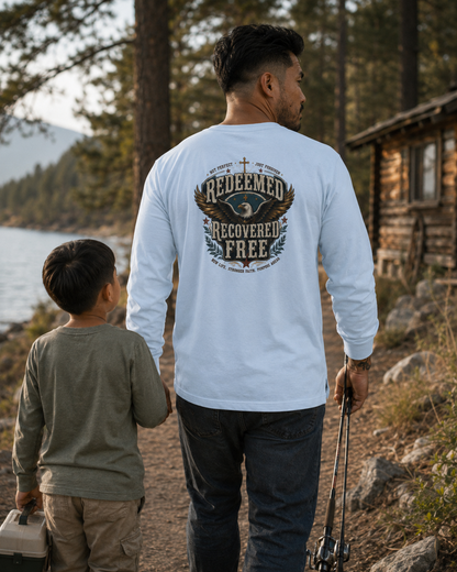 Redeemed Recovered Free Long Sleeve Tee