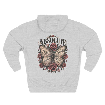 Butterfly & Roses Hoodie — "Absolute" Vintage Floral Graphic