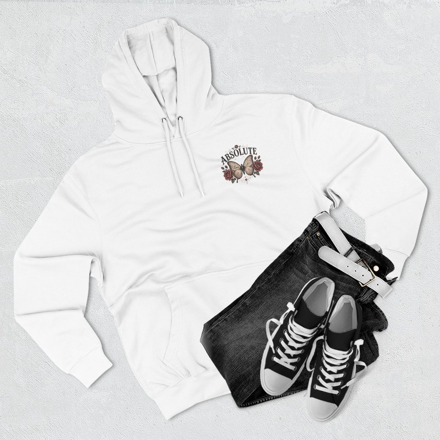 Butterfly & Roses Hoodie — "Absolute" Vintage Floral Graphic