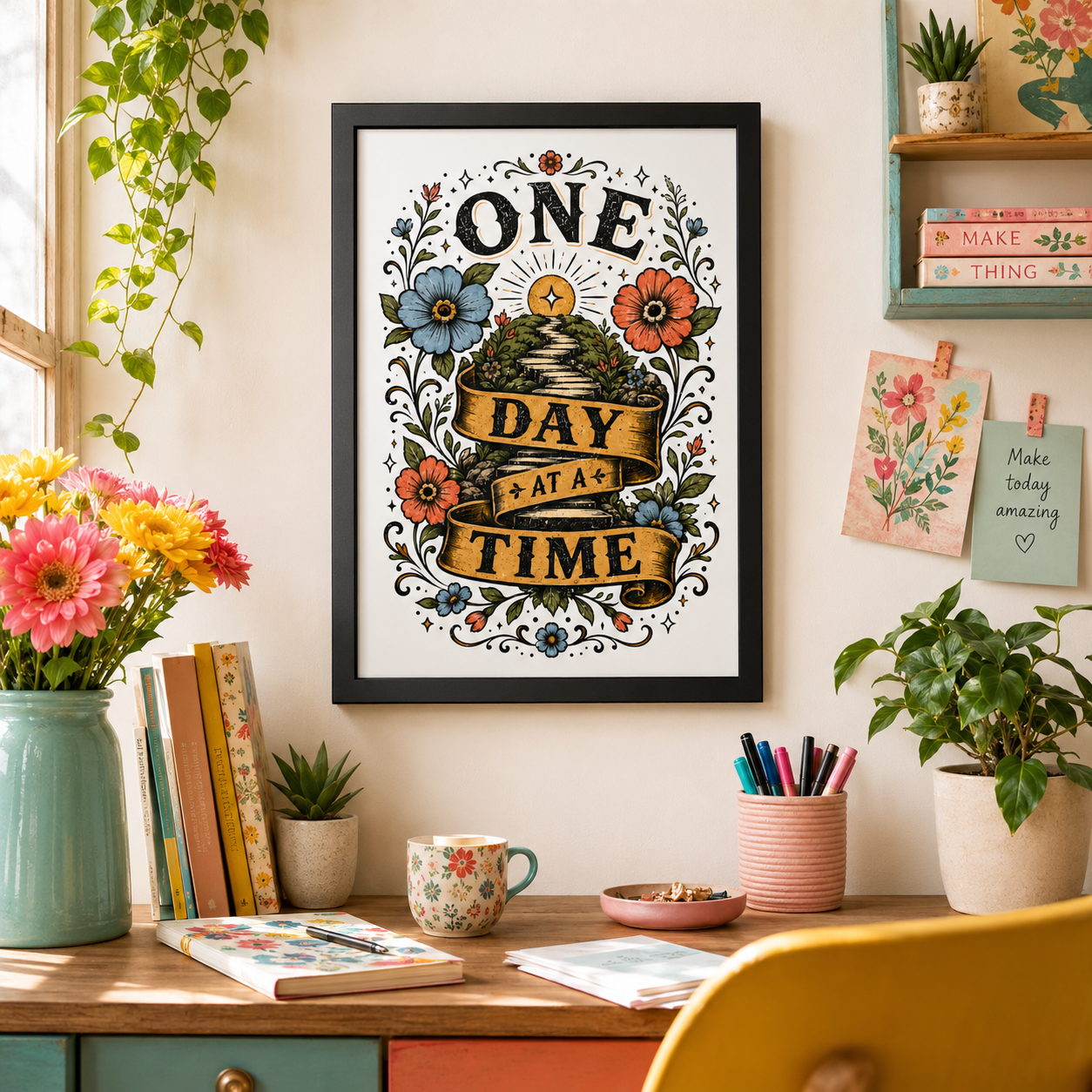 One Day at a Time Framed Poster