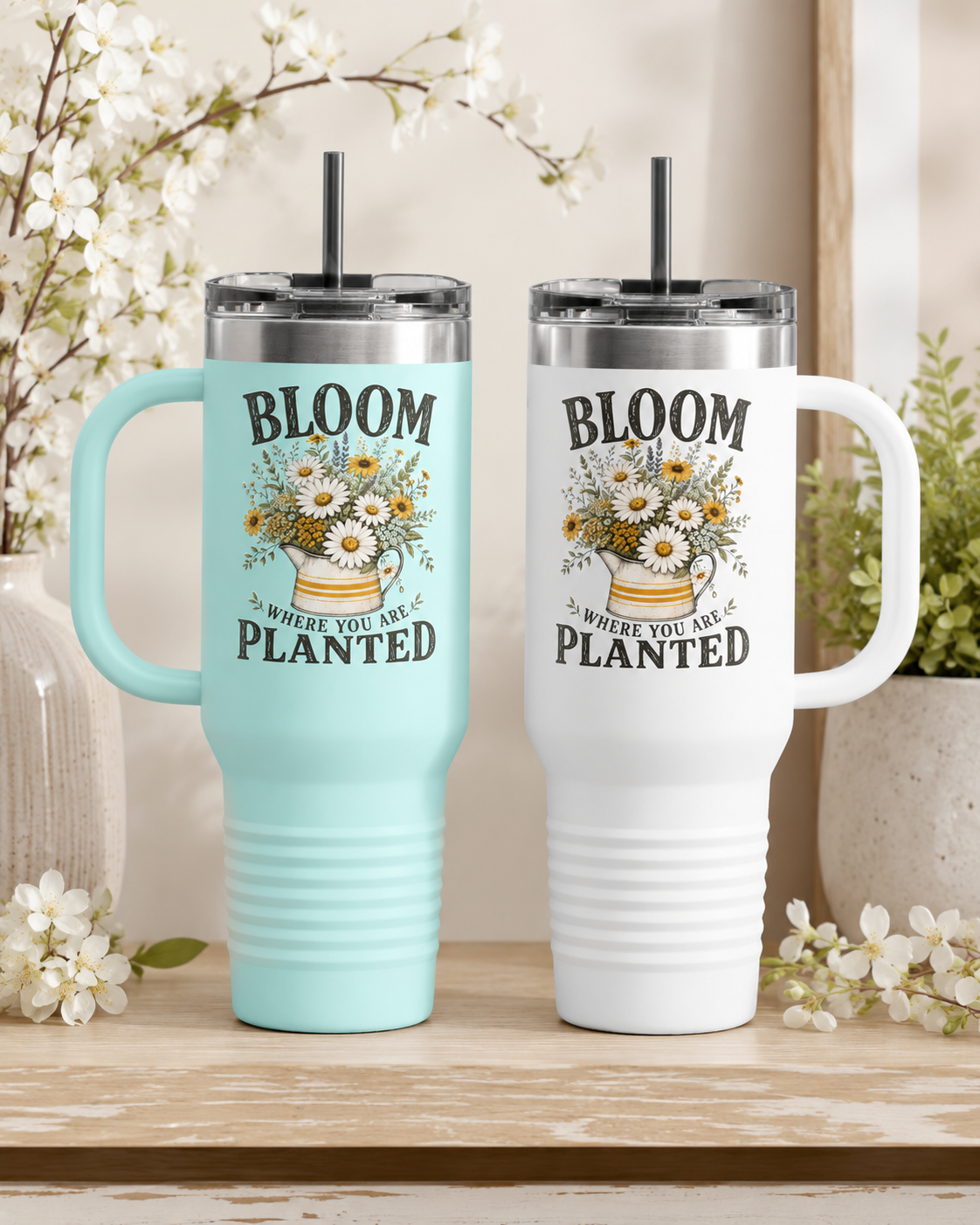 Bloom Where You Are Planted 40oz Travel Tumbler