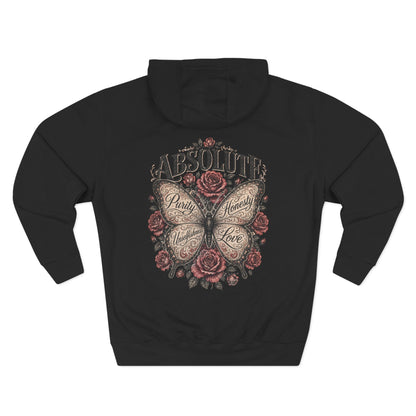 Butterfly & Roses Hoodie — "Absolute" Vintage Floral Graphic