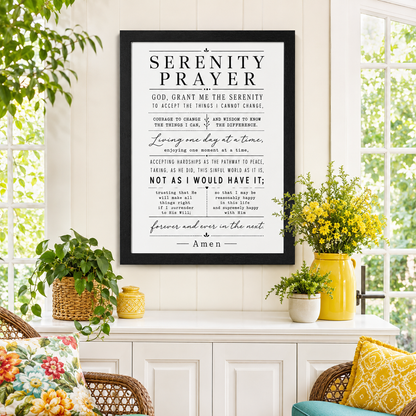 Framed Serenity Prayer Wall Art