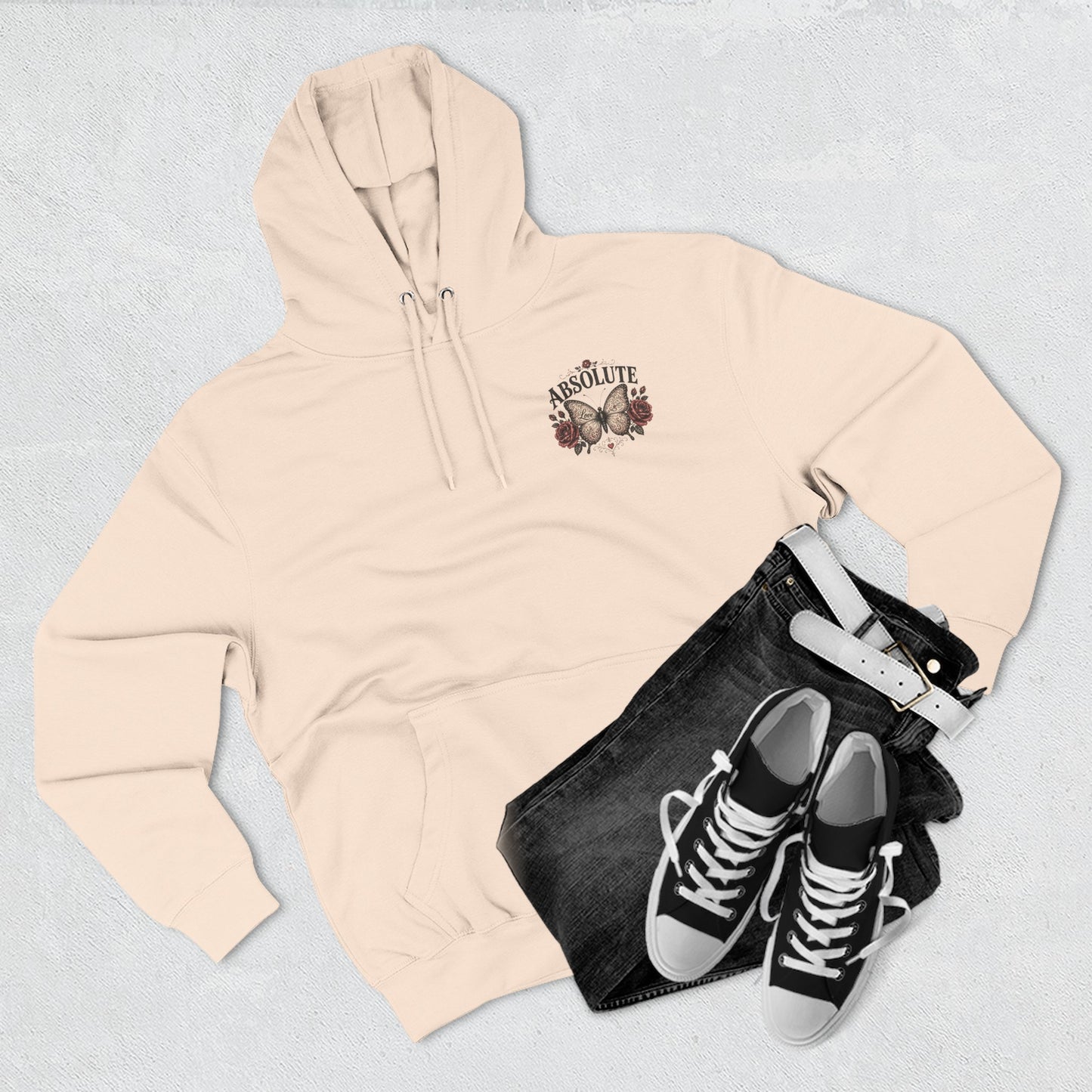 Butterfly & Roses Hoodie — "Absolute" Vintage Floral Graphic
