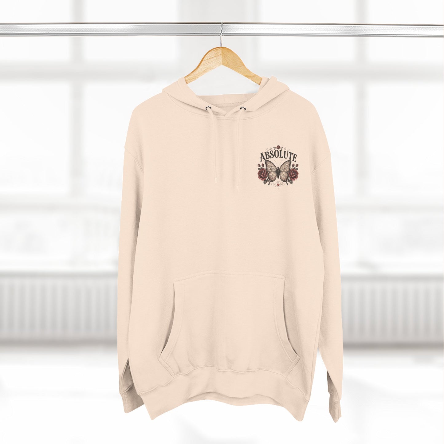 Butterfly & Roses Hoodie — "Absolute" Vintage Floral Graphic