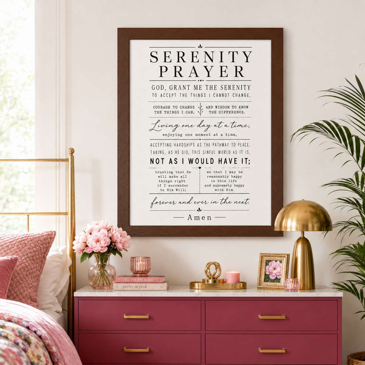 Framed Serenity Prayer Wall Art