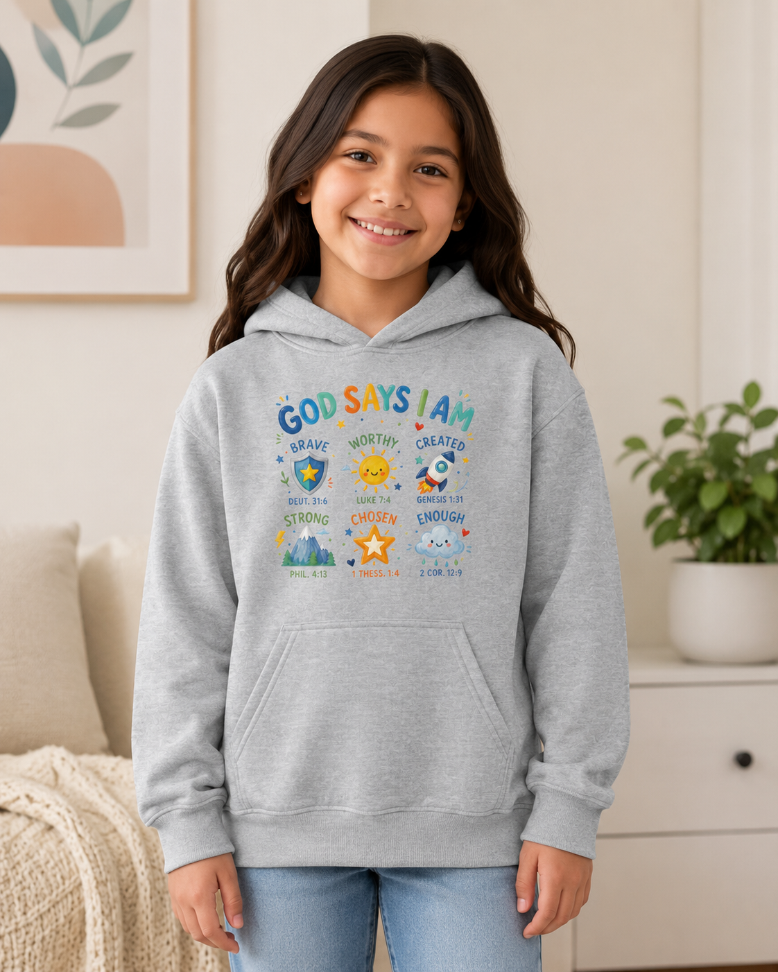 God Says I Am Youth Christian Hoodie