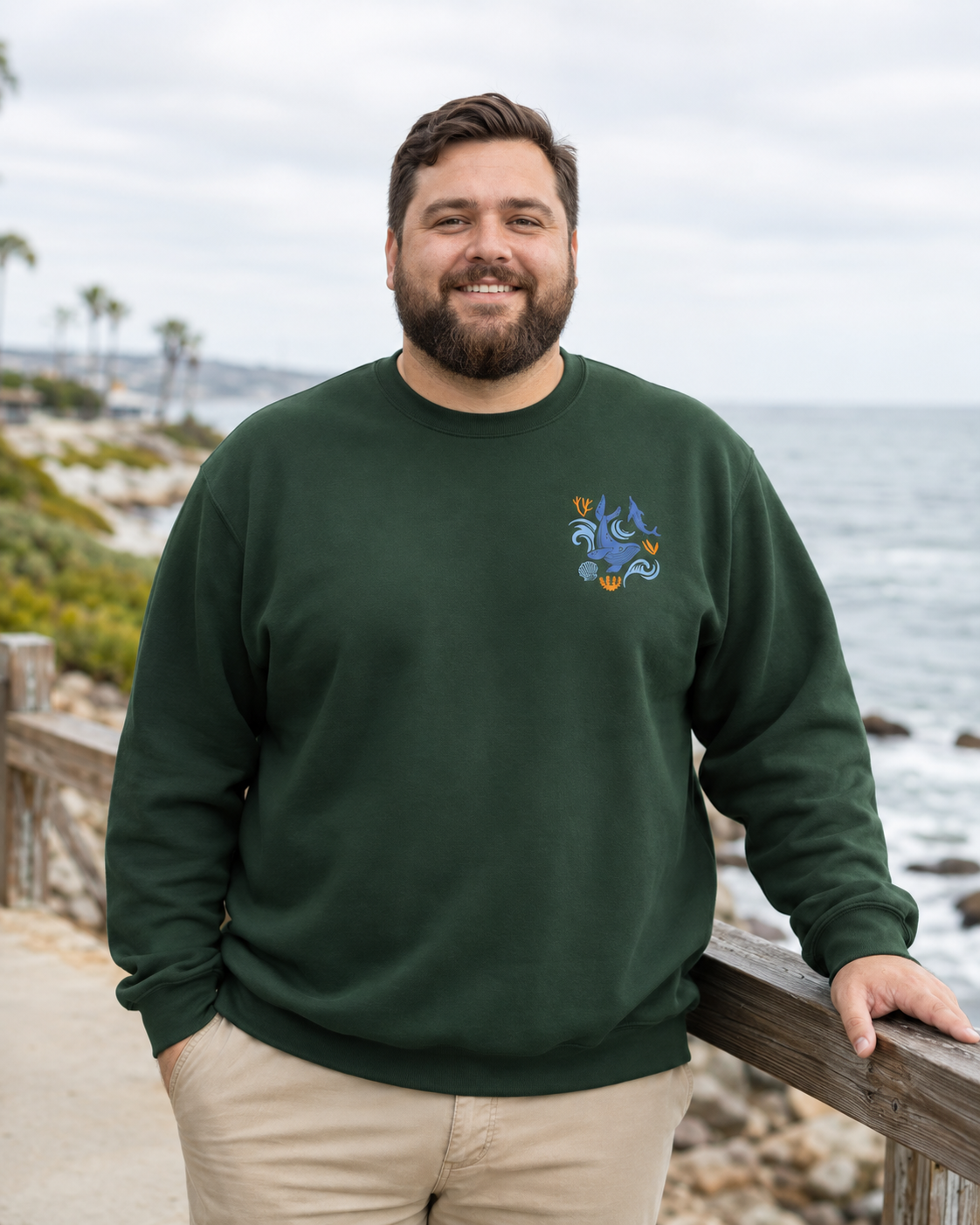 When You Go Through Deep Waters Crewneck Sweatshirt | Isaiah 43:2 Christian Faith Sweatshirt