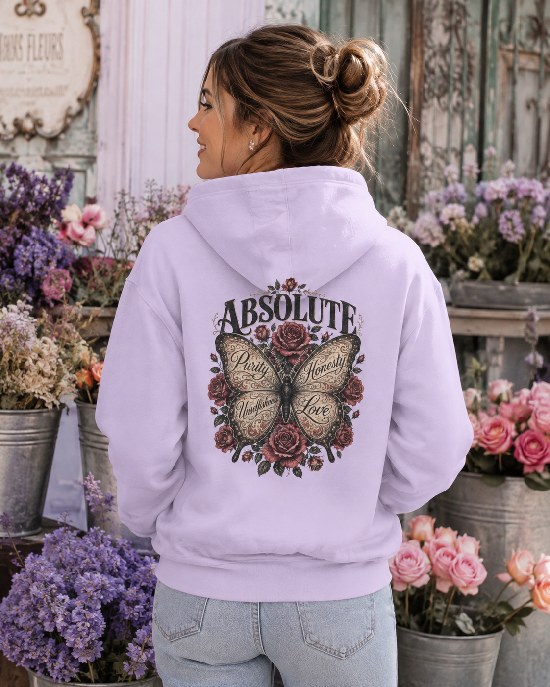 Absolute Principles Butterfly Hoodie | Recovery & Sobriety Unisex Pullover