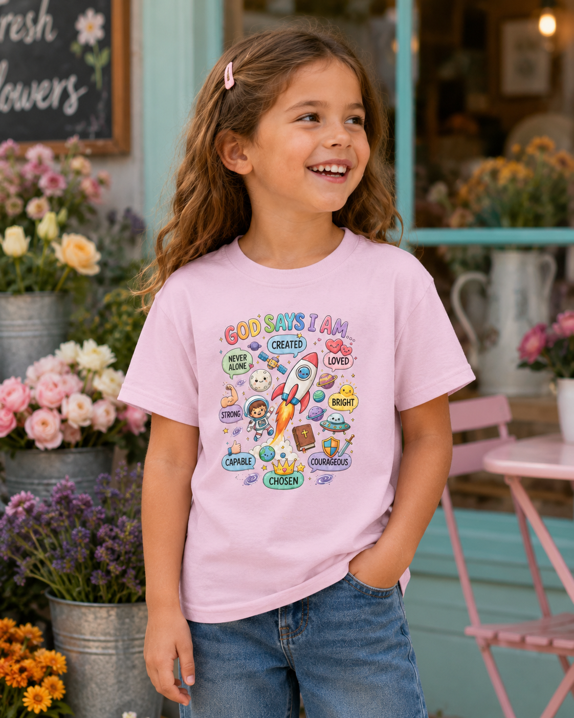 God Says I Am Kids Tee | Christian Youth T-Shirt