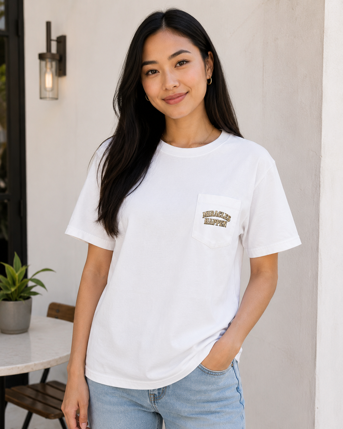 Miracles Happen 1996 Throwback Comfort Colors Pocket Tee