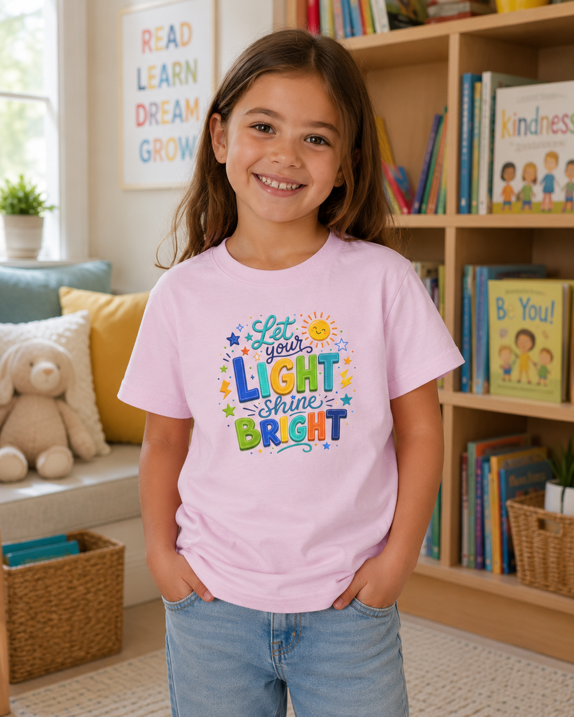 Let Your Light Shine Bright Kids T-Shirt