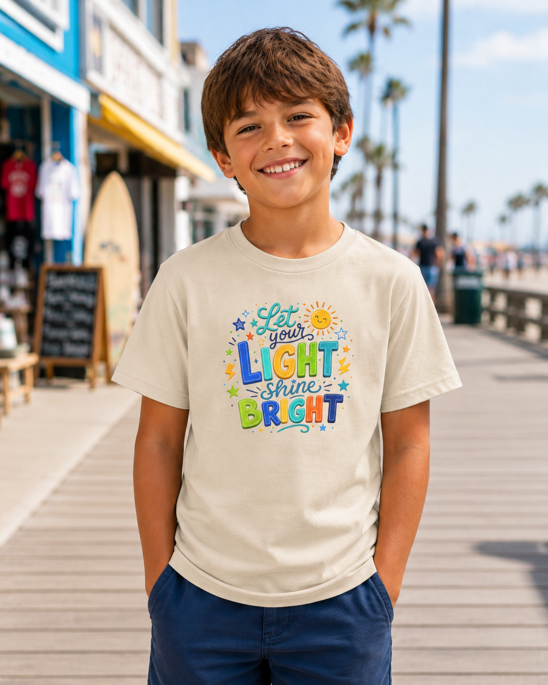 Let Your Light Shine Bright Kids T-Shirt
