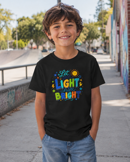Let Your Light Shine Bright Kids T-Shirt