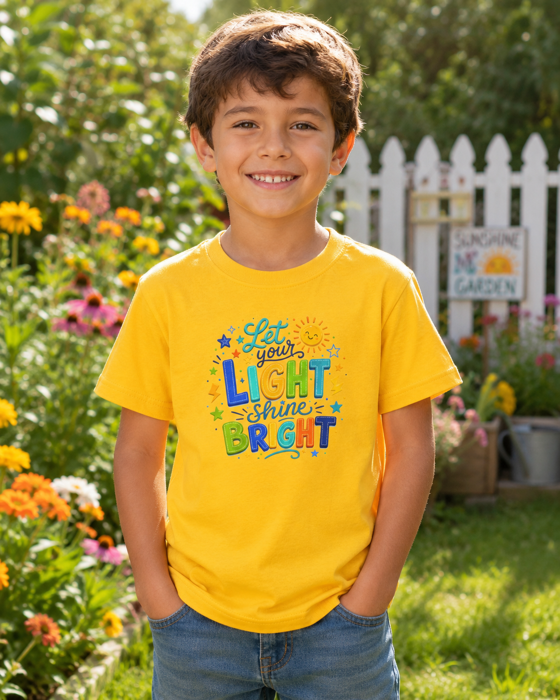 Let Your Light Shine Bright Kids T-Shirt