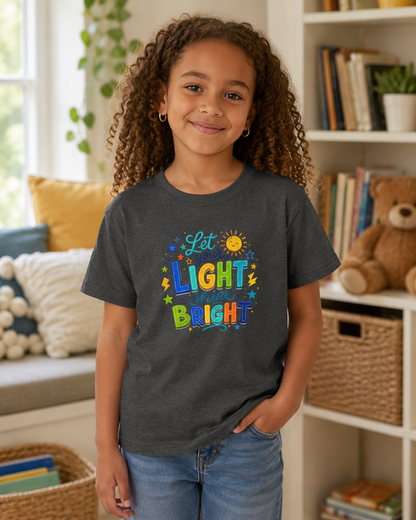 Let Your Light Shine Bright Kids T-Shirt
