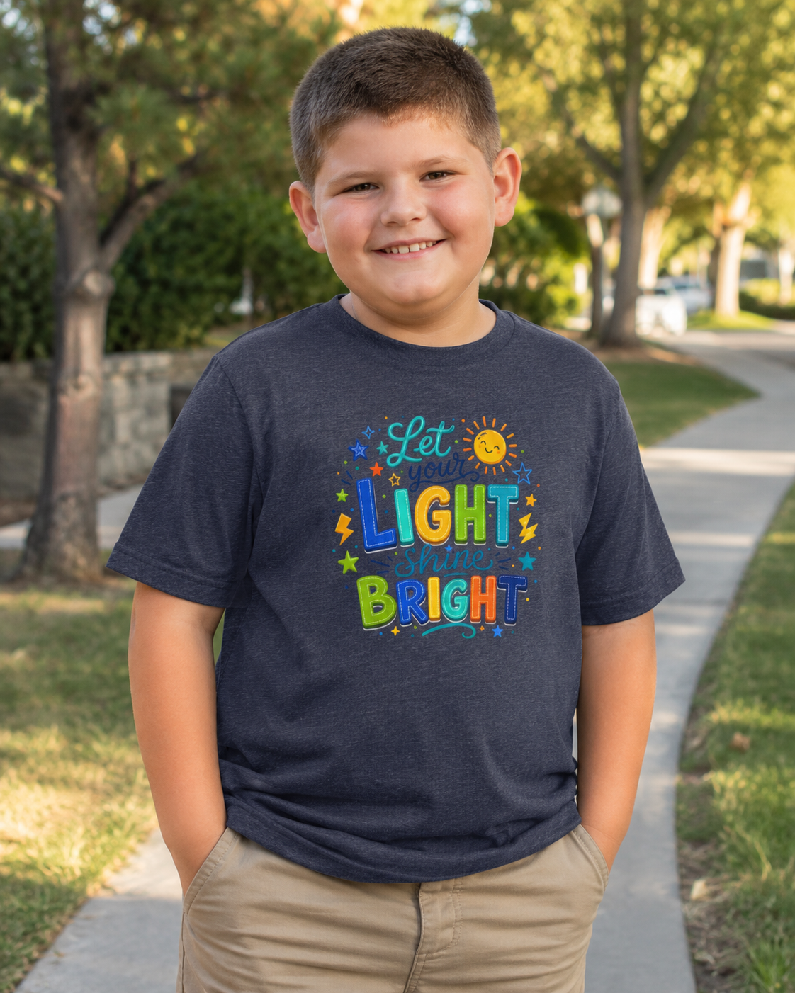 Let Your Light Shine Bright Kids T-Shirt