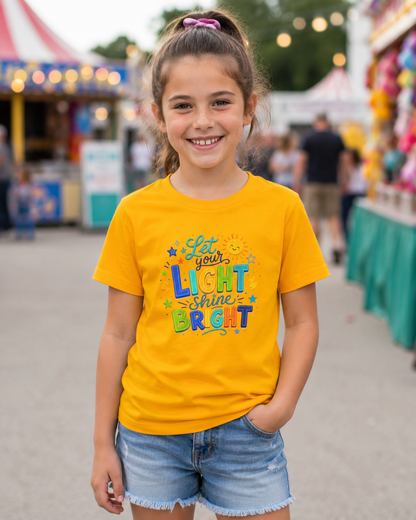 Let Your Light Shine Bright Kids T-Shirt