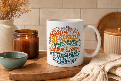 Good Vibes Colorful Retro Typography Mug | Ceramic Coffee Cup