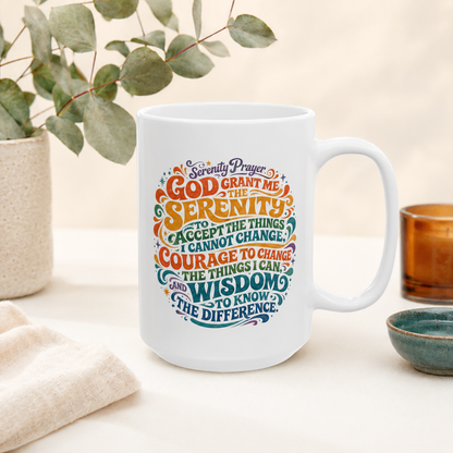 Good Vibes Colorful Retro Typography Mug | Ceramic Coffee Cup